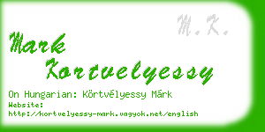 mark kortvelyessy business card