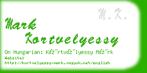 mark kortvelyessy business card